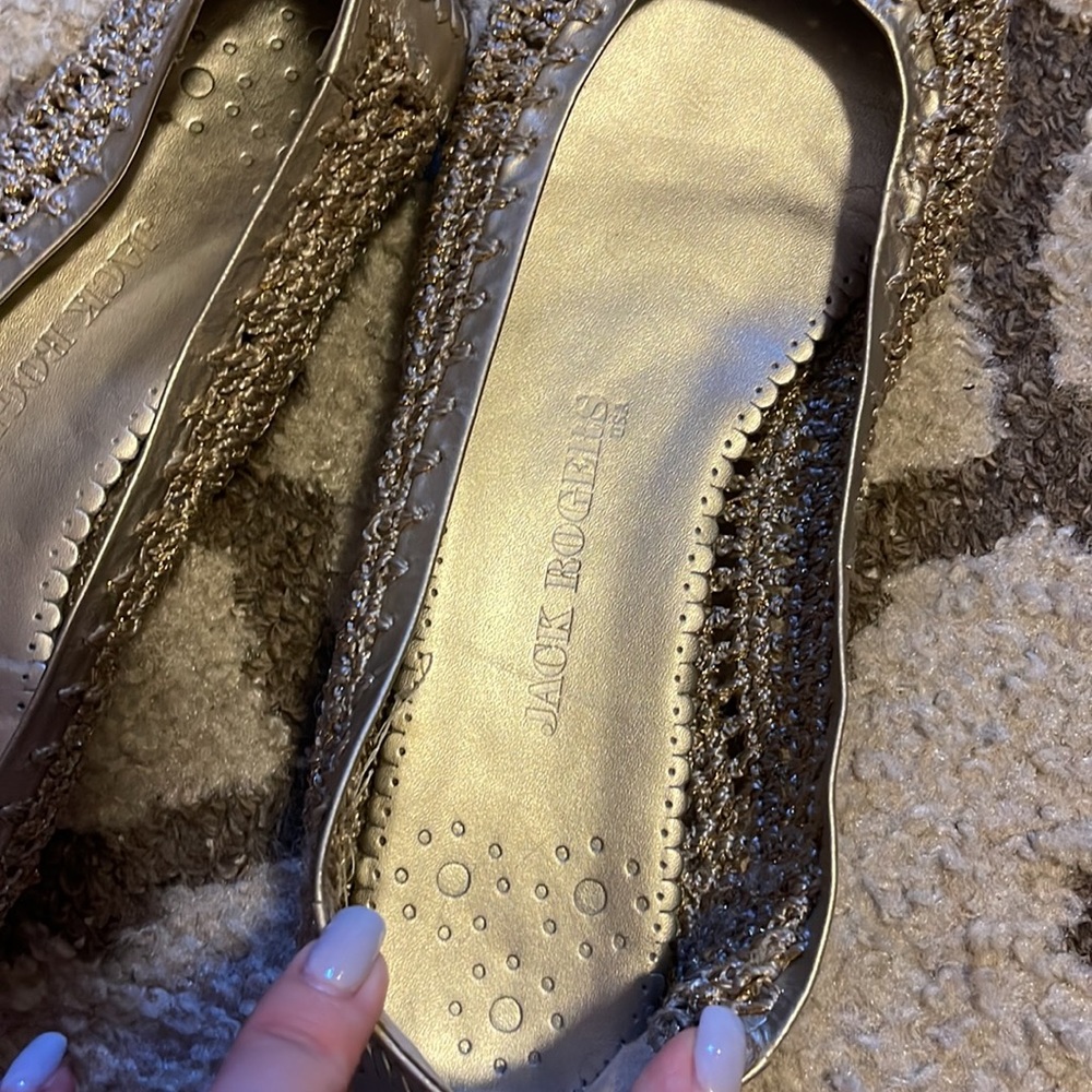 Gold Jack Rogers ballet slippers, flats. - Picture 6 of 7